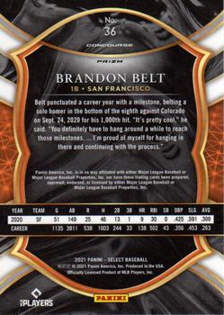 2021 Panini Select - Scope Prizm #36 Brandon Belt Back