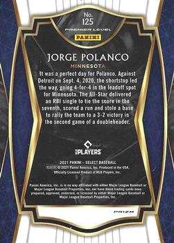 2021 Panini Select - Scope Prizm #125 Jorge Polanco Back
