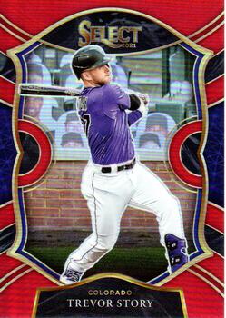 2021 Panini Select - Red Prizm #15 Trevor Story Front