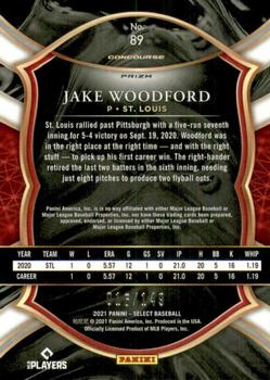 2021 Panini Select - Blue Prizm #89 Jake Woodford Back