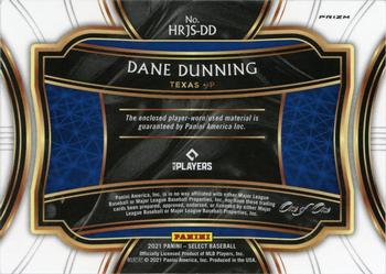 2021 Panini Select - Horizontal Rookie Jumbo Swatch Gold Vinyl Prizm #HRJS-DD Dane Dunning Back