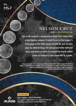 2021 Panini Select - Moon Shots #MS-7 Nelson Cruz Back