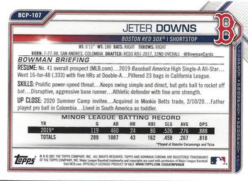 2021 Bowman Sapphire Edition #BCP-107 Jeter Downs Back