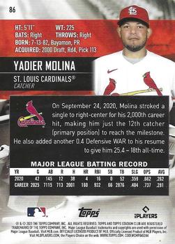 2021 Stadium Club - Red Foil #86 Yadier Molina Back