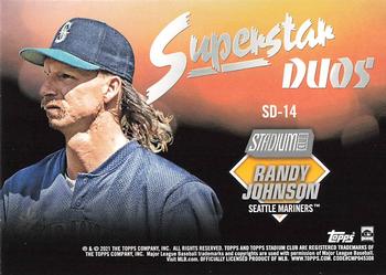 2021 Stadium Club - Superstar Duos #SD-14 Randy Johnson / Ken Griffey Jr. Back