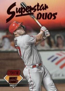 2021 Stadium Club - Superstar Duos Red #SD-3 Mike Trout / Shohei Ohtani Front
