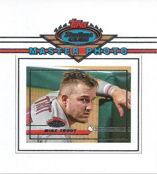 2021 Stadium Club - Oversized Base Master Photo Variation Toppers #OBPMT Mike Trout Front