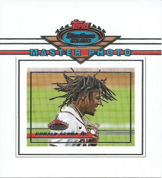 2021 Stadium Club - Oversized Base Master Photo Variation Toppers #OBPRA Ronald Acuña Jr. Front