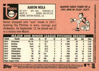 2018 Topps Heritage - Real One Autographs High Number #ROA-AN Aaron Nola Back