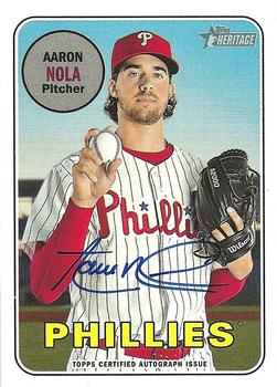 2018 Topps Heritage - Real One Autographs High Number #ROA-AN Aaron Nola Front