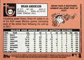 2018 Topps Heritage - Real One Autographs High Number #ROA-BA Brian Anderson Back