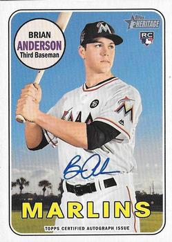 2018 Topps Heritage - Real One Autographs High Number #ROA-BA Brian Anderson Front