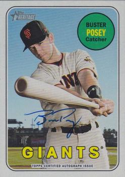 2018 Topps Heritage - Real One Autographs High Number #ROA-BP Buster Posey Front