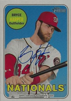 2018 Topps Heritage - Real One Autographs High Number #ROA-BRP Bryce Harper Front