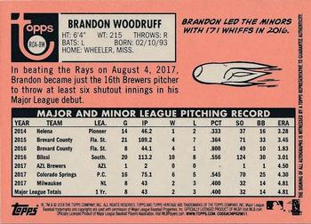 2018 Topps Heritage - Real One Autographs High Number #ROA-BW Brandon Woodruff Back
