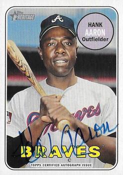 2018 Topps Heritage - Real One Autographs High Number #ROA-HA Hank Aaron Front