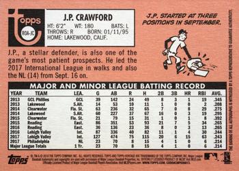 2018 Topps Heritage - Real One Autographs High Number #ROA-JC J.P. Crawford Back