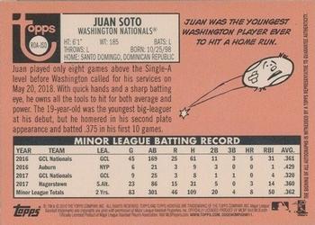 2018 Topps Heritage - Real One Autographs High Number #ROA-JSO Juan Soto Back