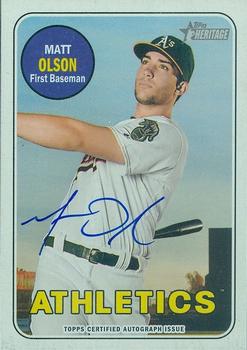 2018 Topps Heritage - Real One Autographs High Number #ROA-MO Matt Olson Front