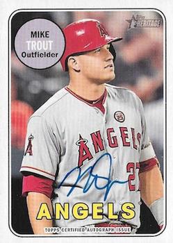 2018 Topps Heritage - Real One Autographs High Number #ROA-MT Mike Trout Front