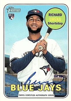 2018 Topps Heritage - Real One Autographs High Number #ROA-RU Richard Urena Front