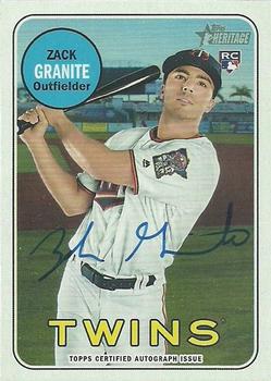 2018 Topps Heritage - Real One Autographs High Number #ROA-ZG Zack Granite Front