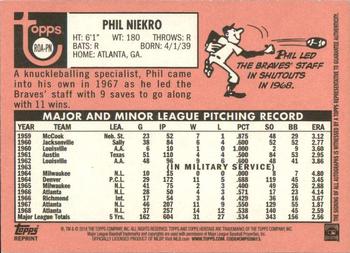 2018 Topps Heritage - Real One Autographs Red Ink High Number #ROA-PN Phil Niekro Back