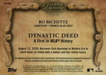 2021 Topps Dynasty #DAP-BB2 Bo Bichette Back