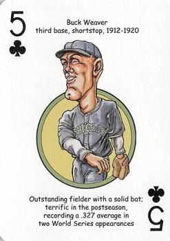 2006 Hero Decks Chicago White Sox South Side Edition Baseball Heroes Playing Cards #5♣ Buck Weaver Front