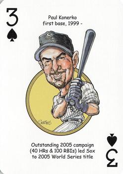 2006 Hero Decks Chicago White Sox South Side Edition Baseball Heroes Playing Cards #3♠ Paul Konerko Front