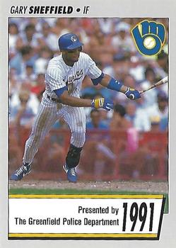 1991 Milwaukee Brewers Police - Greenfield Police Department #NNO Gary Sheffield Front
