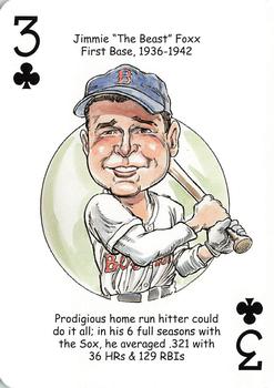 2007 Hero Decks Boston Red Sox Baseball Heroes Playing Cards #3♣ Jimmie Foxx Front