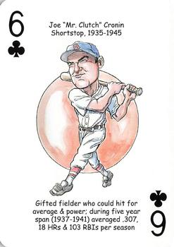 2007 Hero Decks Boston Red Sox Baseball Heroes Playing Cards #6♣ Joe Cronin Front