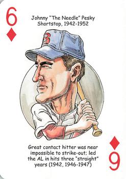 2007 Hero Decks Boston Red Sox Baseball Heroes Playing Cards #6♦ Johnny Pesky Front