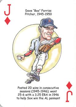 2007 Hero Decks Boston Red Sox Baseball Heroes Playing Cards #J♦ Dave Ferriss Front