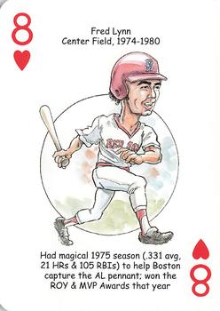 2007 Hero Decks Boston Red Sox Baseball Heroes Playing Cards #8♥ Fred Lynn Front