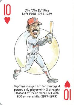 2007 Hero Decks Boston Red Sox Baseball Heroes Playing Cards #10♥ Jim Rice Front
