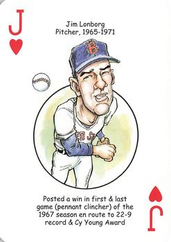 2007 Hero Decks Boston Red Sox Baseball Heroes Playing Cards #J♥ Jim Lonborg Front