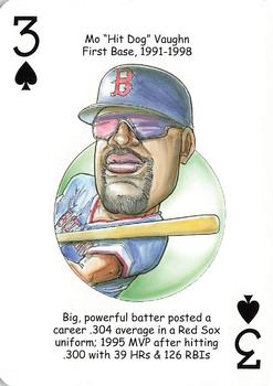 2007 Hero Decks Boston Red Sox Baseball Heroes Playing Cards #3♠ Mo Vaughn Front