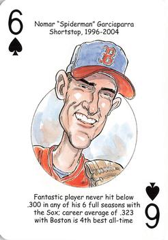 2007 Hero Decks Boston Red Sox Baseball Heroes Playing Cards #6♠ Nomar Garciaparra Front