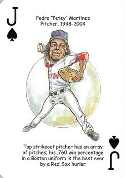 2007 Hero Decks Boston Red Sox Baseball Heroes Playing Cards #J♠ Pedro Martinez Front