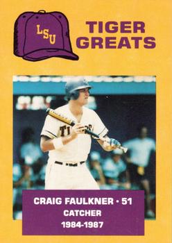 1988 McDag LSU Tigers Greats #6 Craig Faulkner Front