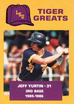 1988 McDag LSU Tigers Greats #10 Jeff Yurtin Front