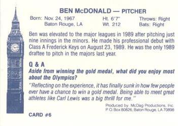1990 McDag LSU Tigers Ben McDonald #6 Ben McDonald Back