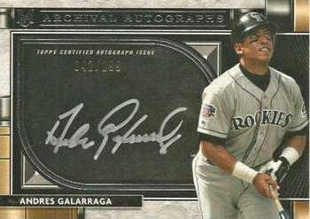 2021 Topps Museum Collection - Archival Autograph #AA-AGA Andres Galarraga Front