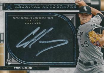 2021 Topps Museum Collection - Archival Autograph #AA-CH Codi Heuer Front