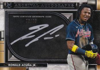 2021 Topps Museum Collection - Archival Autograph #AA-RAJ Ronald Acuña Jr. Front