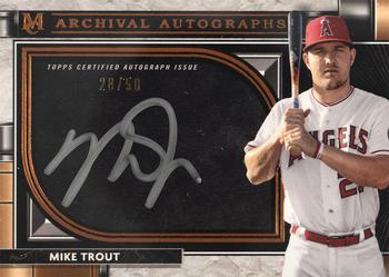 2021 Topps Museum Collection - Archival Autographs Copper #AA-MT Mike Trout Front