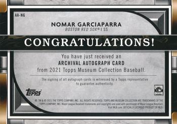2021 Topps Museum Collection - Archival Autographs Gold #AA-NG Nomar Garciaparra Back