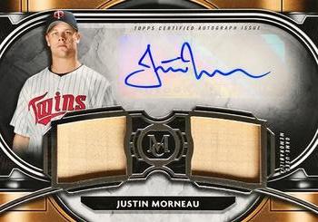 2021 Topps Museum Collection - Single-Player Signature Swatches Dual Relic Autographs #SPDRA-JMO Justin Morneau Front